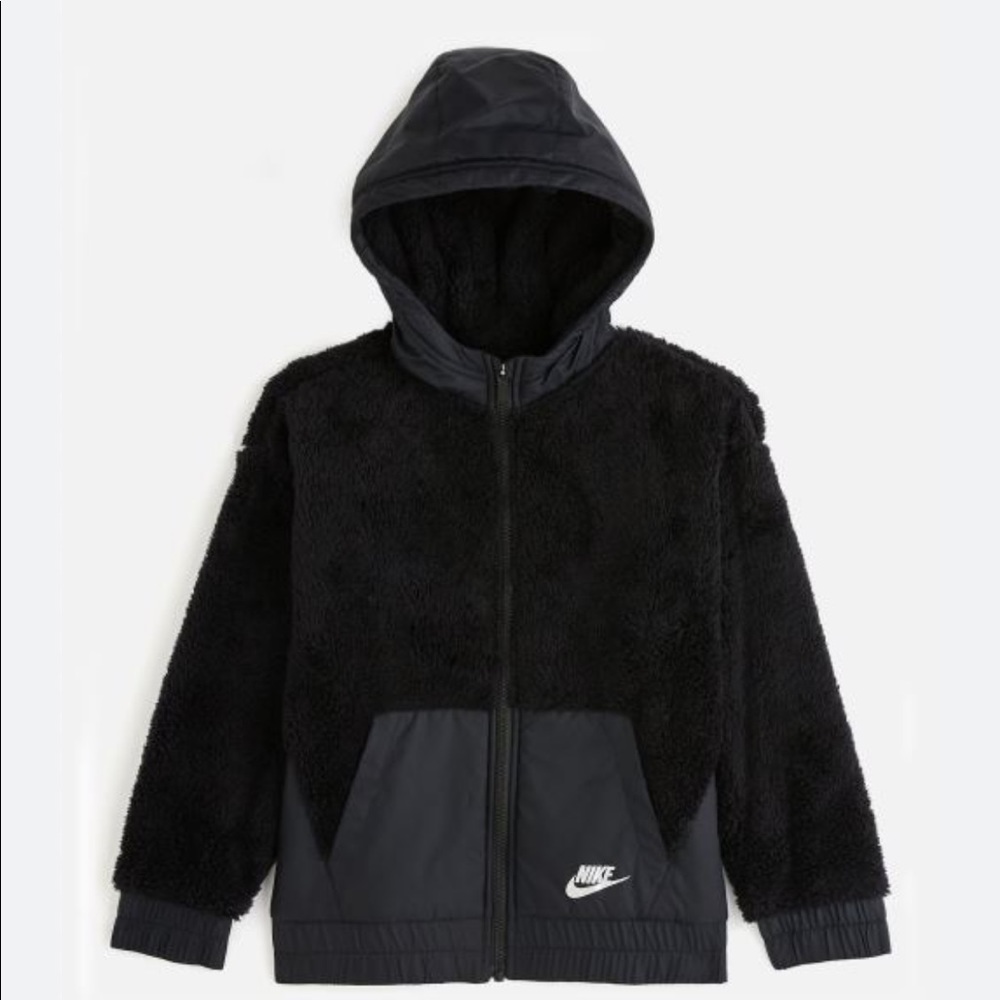 Nike Sherpa Zip Jacket Girls Sz XS